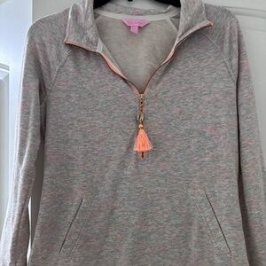 Lilly Pulitzer Melon Sunny State of Mind Gray Popover Jacket in size Small
